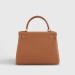 Hermès Kelly 28 Togo Gold Retourne w/Nata Strap Gold Hardware - Image 4