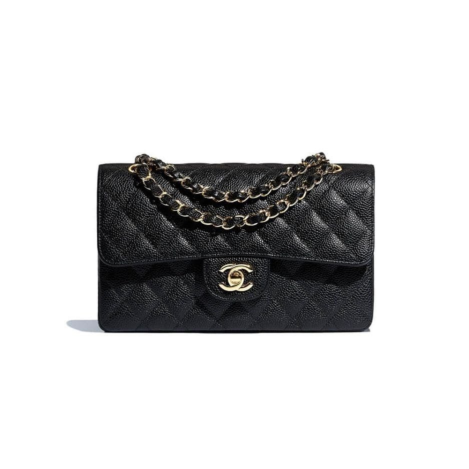 grEfHPIh-1-767-937x937-1 CHANEL SMALL CLASSIC HANDBAG Grained Calfskin & Gold Metal (top quality) - Image 1