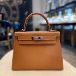 Hermes Gold Kelly 28 Sellier Epsom Palladium Hardware - Image 2