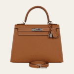 Hermes Gold Kelly 28 Sellier Epsom Palladium Hardware