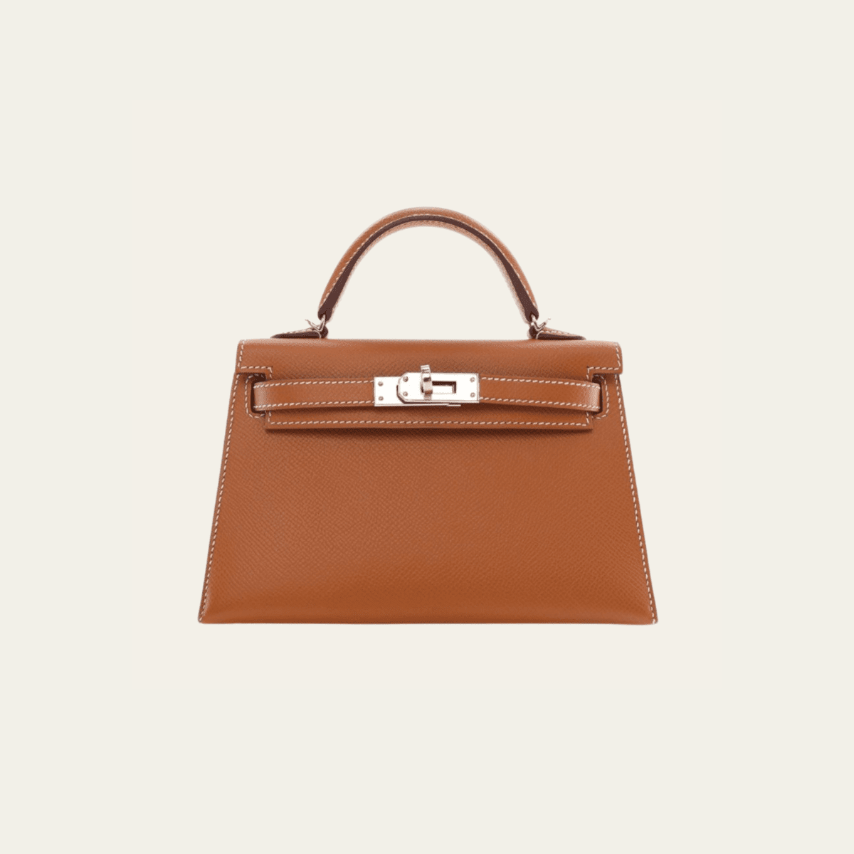 hermes-gold-mini-kelly-sellier-20-epsom-palladium-hardware-hermes-1147202586 Hermès Gold Mini Kelly Sellier 20 Epsom Palladium Hardware - Image 1