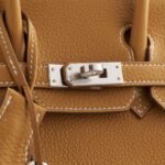 Hermès Birkin 25 Togo Natural Sable Palladium Hardware - Image 8