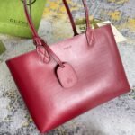 Gucci Tote Bag Floral Pattern GG Blooms Reversible Beige Pink - Image 6