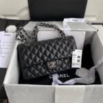 CHANEL CLASSIC HANDBAG Lambskin & Silver Metal - Image 2