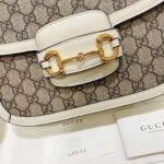 GUCCI Horsebit 1955 Shoulder Bag 602204 White - Image 3