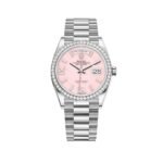 Rolex Day-Date 36 128349RBR White Gold Diamond Bezel Pink Diamond Dial (2020)