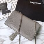 Saint Laurent Grey Crocodile Embossed Kate Medium - Image 6