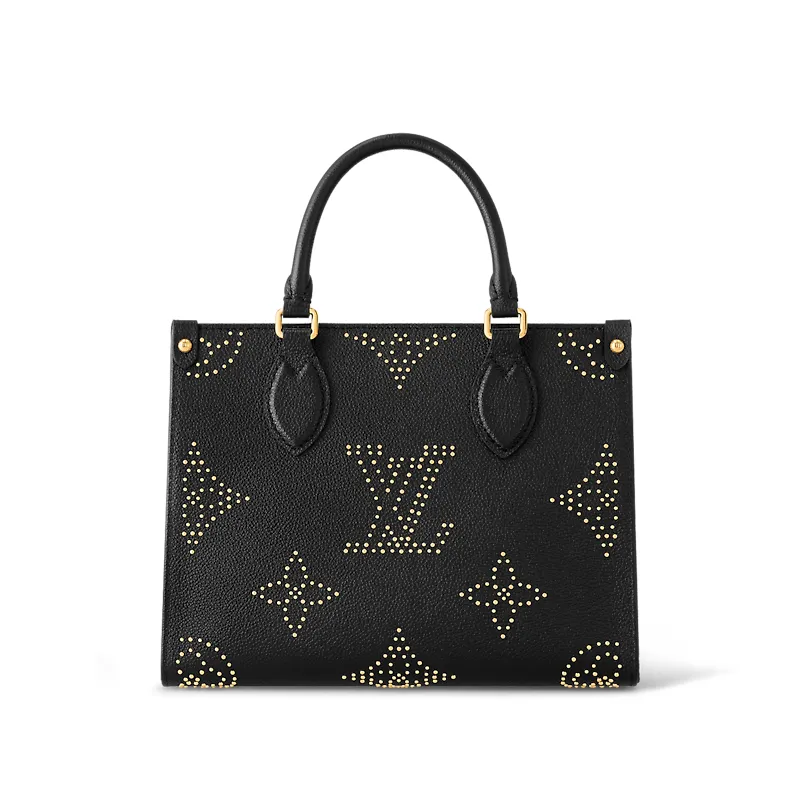 louis-vuitton-onthego-pm-monogram-empreinte-leather-handbags-M46733_PM2_Front-view Louis Vuitton ONTHEGO PM BLACK M46733 - Image 1