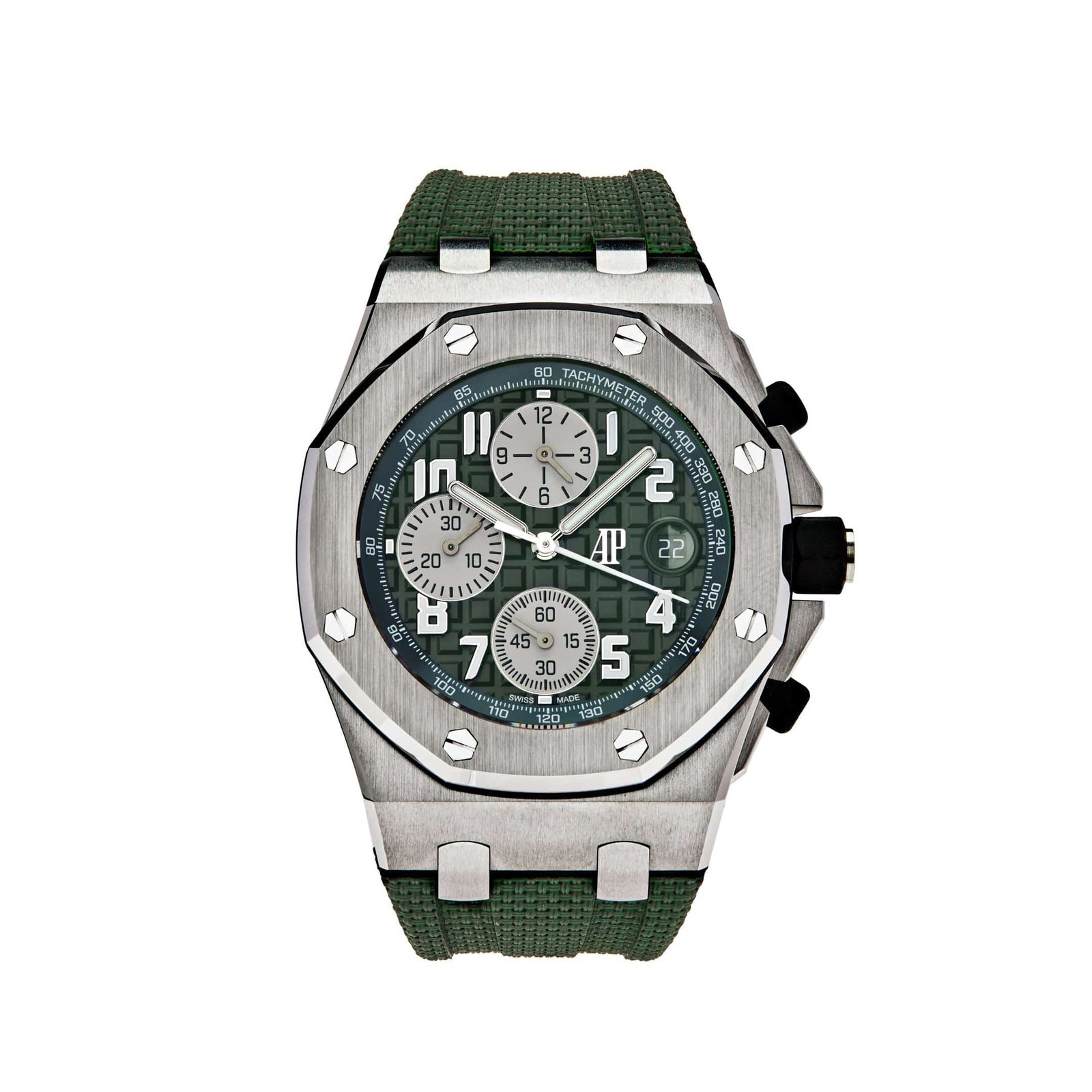 mYtZVuxA-audemars-piguet-royal-oak-offshore-chronograph-26238ti-oo-a056ca-01-titanium-green-dial-audemars-piguet-40259575316724 Audemars Piguet Royal Oak Offshore 26238TI.OO.A056CA.01 Chronograph Titanium Green Dial - Image 1