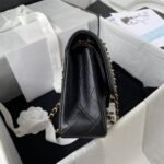 CHANEL SMALL CLASSIC HANDBAG Grained Calfskin & Gold Metal (top quality) - Image 4
