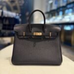 Hermès Noir Birkin 25 Togo Gold Hardware - Image 2