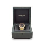 Audemars Piguet Royal Oak 15412BA.YG.1224BA.01 Rainbow Baguette Frosted Yellow Gold Double Balance Wheel - Image 7