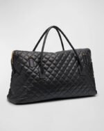 Saint Laurent ES Giant Travel Bag in Smooth Quilted Leather with Gold Hardware - Image 2