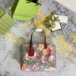 Gucci Tote Bag Floral Pattern GG Blooms Reversible Beige Pink - Image 2