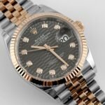 Rolex Datejust 36 126231 Rose Gold Stainless Steel Slate Motif Diamond Dial (2023) - Image 2