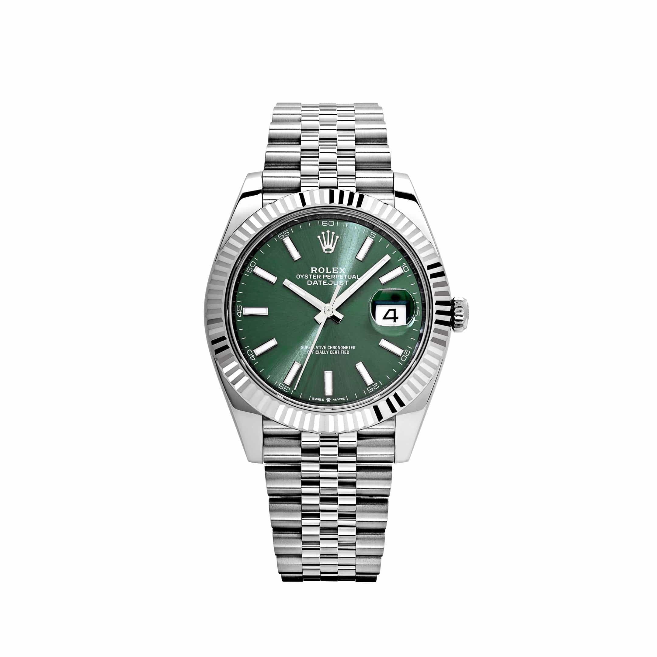 rolex-datejust-126334-stainless-steel-green-dial-jubilee-2024-rolex-1146048291 Rolex Datejust 41 126334 Stainless Steel Green Dial Jubilee (2022) - Image 1