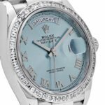 Rolex Day-Date 36 128396TBR Platinum Ice Blue Dial Diamond Bezel (2024) - Image 5