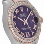 Rolex Datejust 31 278381RBR ‘Ladies’ Stainless Steel Rose Gold Aubergine Purple Dial Diamond Bezel Oyster (2022) - Image 5