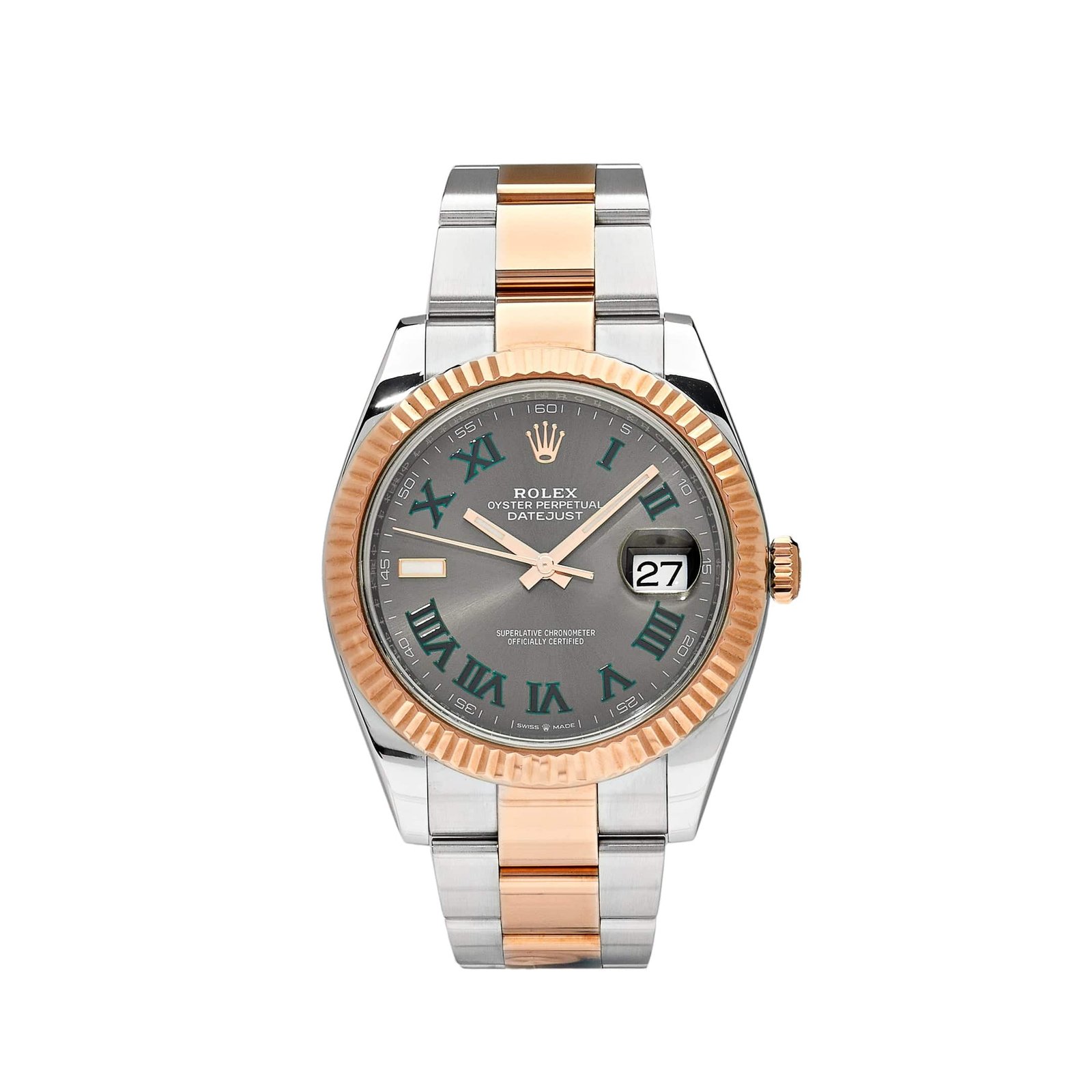 rolex-datejust-41-rose-gold-steel-wimbledon-dial-126331-rolex-40267996594420 Rolex Datejust 41 126331 ‘Wimbledon’ Rose Gold Stainless Steel - Image 1