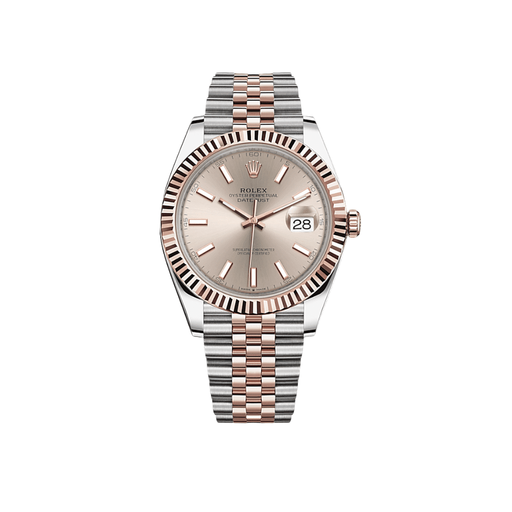 rolex-datejust-41-stainless-steel-rose-gold-sundust-dial-jubilee-126331-rolex-40268003574004 Rolex Datejust 41 126331 Rose Gold Stainless Steel Sundust Dial Jubilee (2024) - Image 1