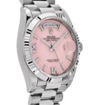 Rolex Day-Date 36 128239 White Gold Pink Opal Diamond Roman Numerals Dial - Image 5