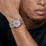 Rolex Day-Date 36 128239 White Gold Pink Opal Diamond Roman Numerals Dial - Image 3