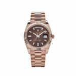 Rolex Day-Date 40 228235 Rose Gold Chocolate Baguette Diamond Dial (2024)