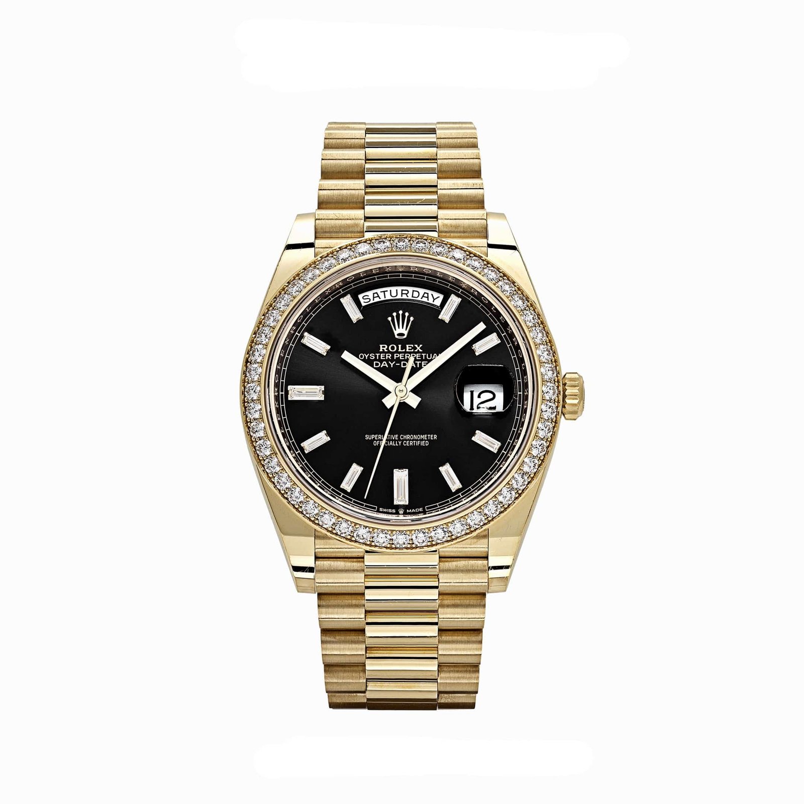 rolex-day-date-228348rbr-yellow-gold-black-diamond-dial-diamond-bezel-rolex-43627419205876 Rolex Day-Date 40 228348RBR Yellow Gold Black Diamond Dial Diamond Bezel - Image 1