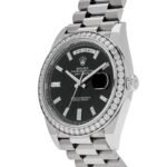 Rolex Day-Date 40 228349RBR White Gold Diamond Bezel Black Dial (2024) - Image 3