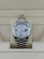 Rolex Day-Date 40 228396TBR Platinum Diamond Bezel Diamond-Paved Sapphire Dial (2024) - Image 3
