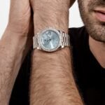 Rolex Day-Date 40 228396TBR Platinum Diamond Bezel Ice Blue Diamond Dial (2017) - Image 2