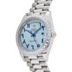 Rolex Day-Date 40 228396TBR Platinum Ice Blue Arabic Dial Diamond Bezel - Image 3
