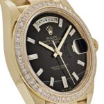 Rolex Day-Date 40 228398TBR Yellow Gold Onyx Baguette Diamond Dial Baguette Bezel (2023) - Image 5