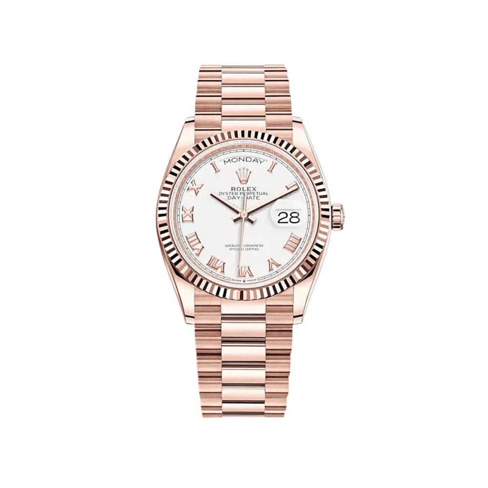 rolex-day-date-36-rose-gold-white-dial-128235-rolex-40267368595700 Rolex Day-Date 36 128235 Rose Gold White Dial - Image 1