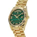 Rolex Day-Date 36 128238 Yellow Gold Green Malachite Roman Diamond Dial - Image 2
