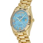 Rolex Day-Date 36 128238 Yellow Gold Turquoise Diamond Dial - Image 2