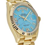 Rolex Day-Date 36 128238 Yellow Gold Turquoise Diamond Dial - Image 3