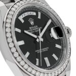 Rolex Day-Date 40 228349RBR White Gold Black Dial Diamond Bezel (2021) - Image 5