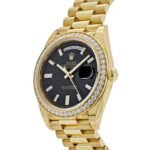 Rolex Day-Date 40 228348RBR Yellow Gold Black Diamond Dial Diamond Bezel - Image 4