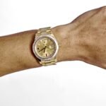 Rolex Day-Date II 218398 Yellow Gold Champagne Dial Diamond Bezel - Image 2