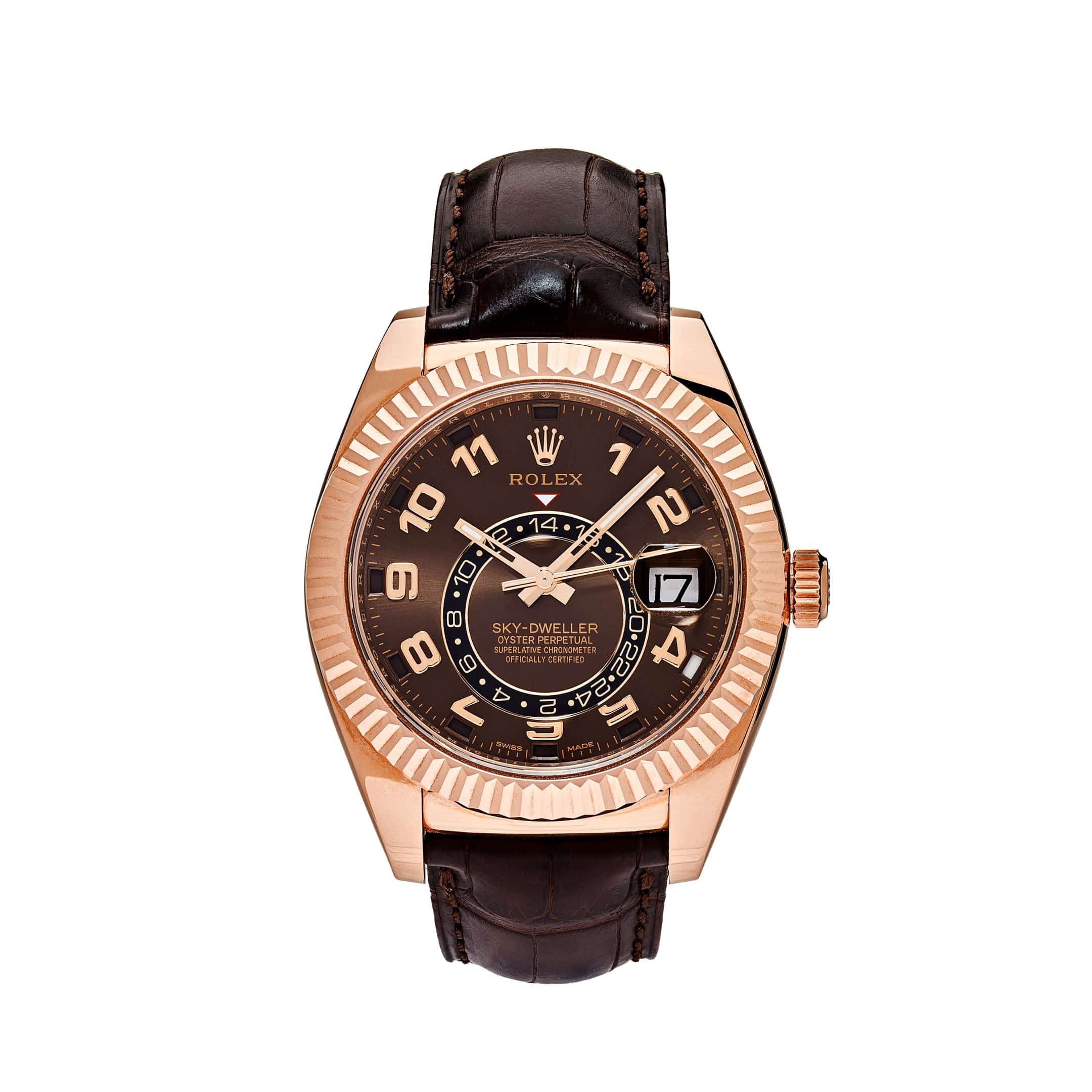 rolex-sky-dweller-326135-rose-gold-chocolate-dial-2016-rolex-40270279966964 Rolex Sky-Dweller 326135 Rose Gold Chocolate Dial - Image 1