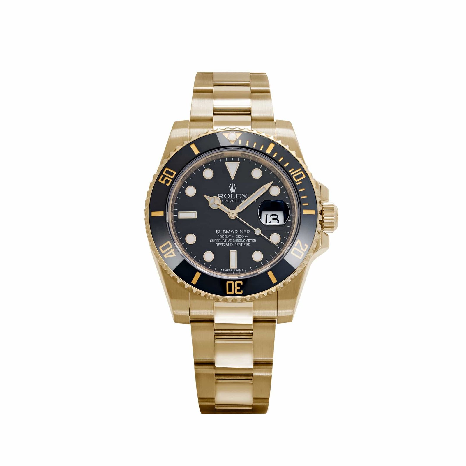 rolex-submariner-date-116618ln-yellow-gold-black-dial-2015-rolex-1176241725 Rolex Submariner Date 116618LN Yellow Gold Black Dial (2015) - Image 1