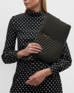 Saint Laurent YSL Monogram Large Pouch in Smooth Leather - Image 4