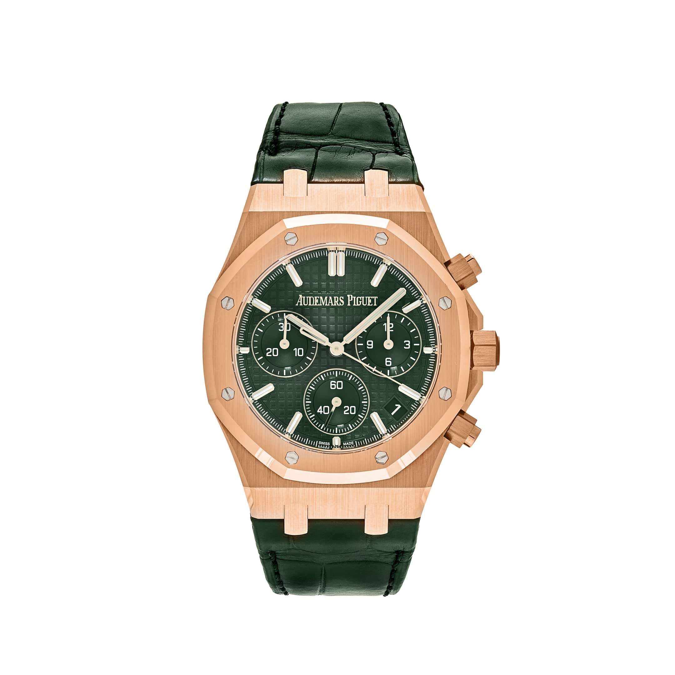 tLyKqq83-audemars-piguet-royal-oak-26240or-oo-d404cr-01-chronograph-50th-anniversary-rose-gold-green-dial-audemars-piguet-40258799042804 Audemars Piguet Royal Oak 26240OR.OO.D404CR.01 Chronograph ’50th Anniversary’ Rose Gold Green Dial - Image 1