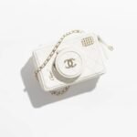 CHANEL CAMERA BAG Lambskin White