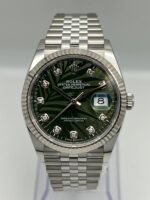 Rolex Datejust 36 126234 White Gold Stainless Steel Palm Motif Diamond Dial Jubilee (2023) - Image 5