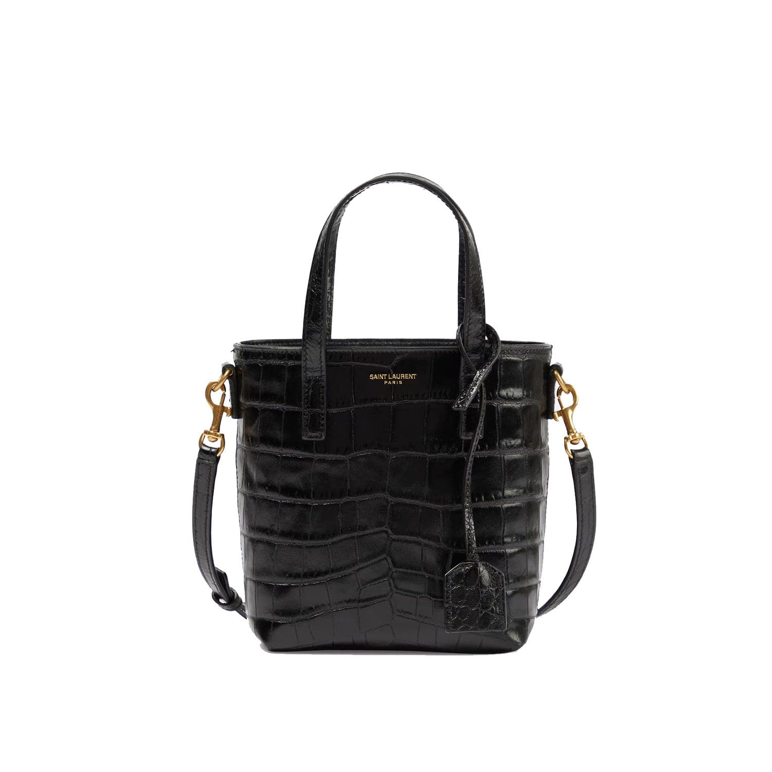 wLjxokxY-87 SAINT LAURENT Toy Shopping N/S leather tote bag - Image 1
