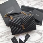 Saint Laurent Envelope Large Bag In Quilted Grain De Poudre Embo - Image 2