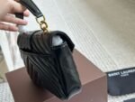 SAINT LAURENT BLACK ‘COLLEGE MINI’ SHOULDER BAG - Image 7