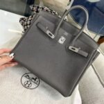Hermès Birkin 25 Gris Meyer Togo Leather Palladium Hardware